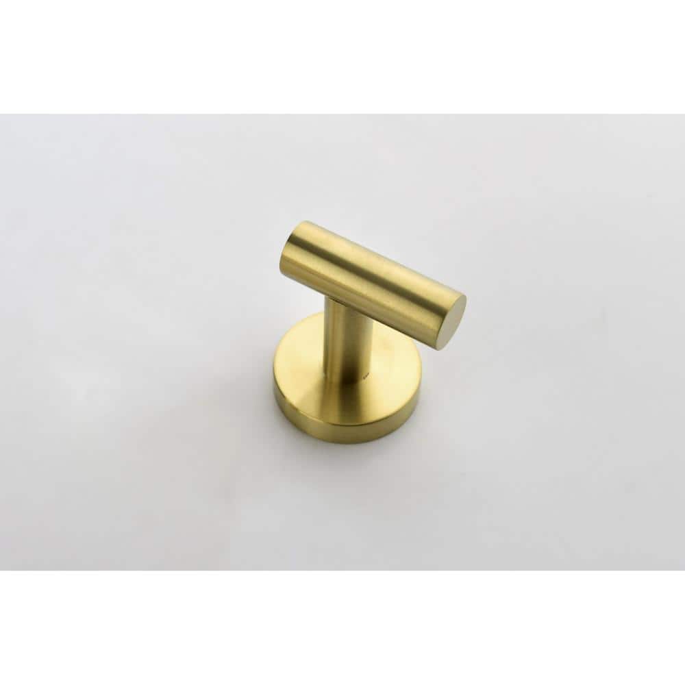 Unbranded Brushed Gold 6-Pieces Bathroom Hardware Accessories Set Bath Towel Bar Towel Ring for Wall Mounted (2)