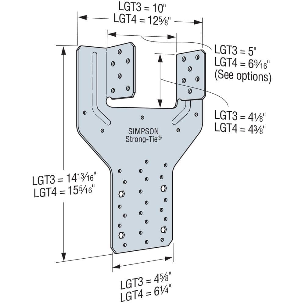 Simpson Strong-Tie LGT 3-Ply Girder Tiedown with Strong-Drive SDS Screws (3)