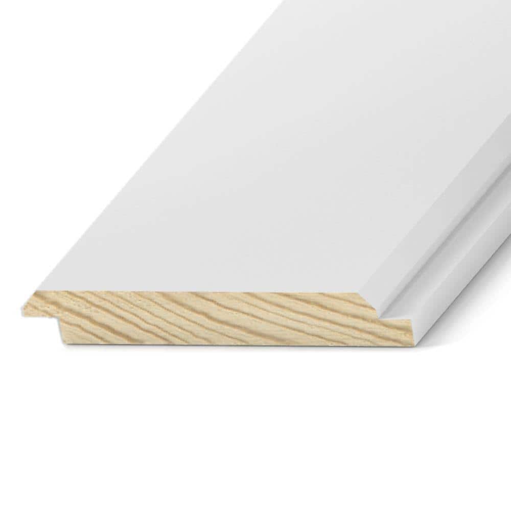 Unbranded Pattern Stock Primed-Treated V-Rustic Board (Nominal: 1 in. x 8 in. x 16 ft.; Actual: 0.75 in. x 7.25 in. x 192 in.)
