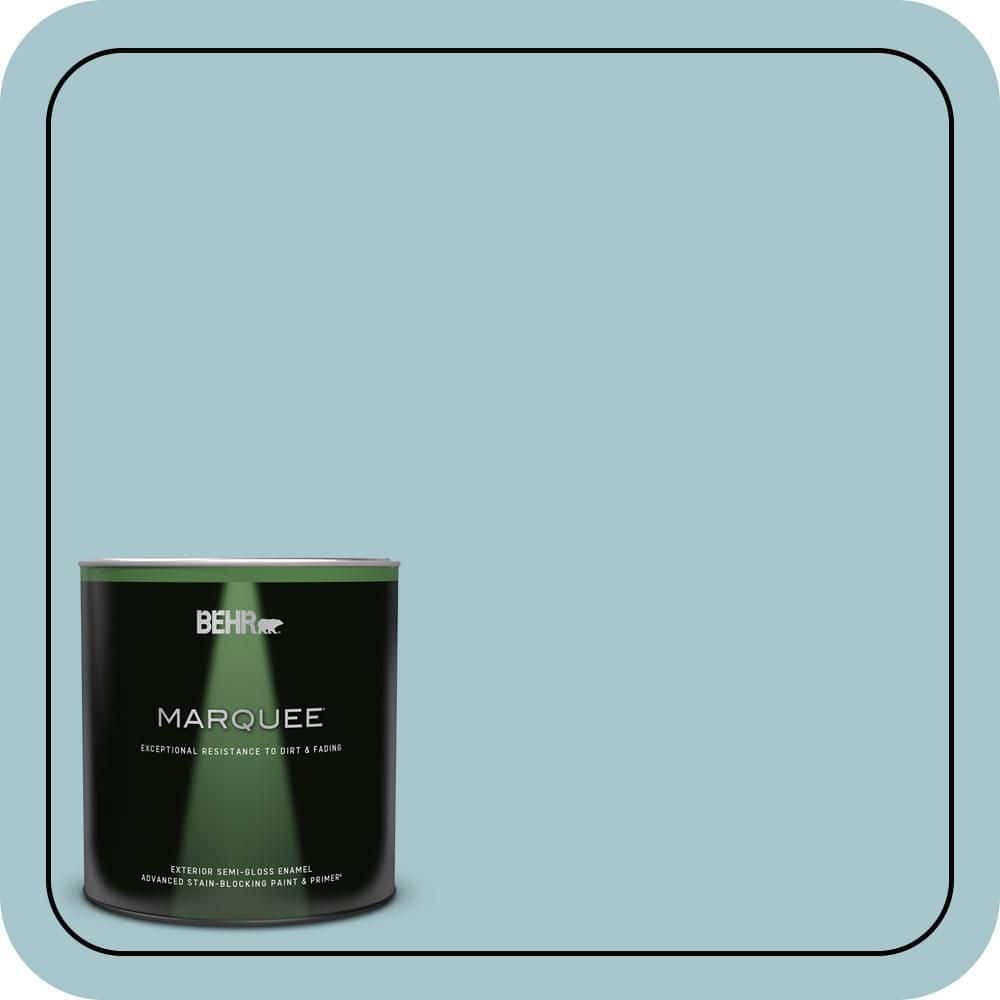 BEHR MARQUEE 1 qt. #S450-3 Spring Storm Semi-Gloss Enamel Exterior Paint & Primer