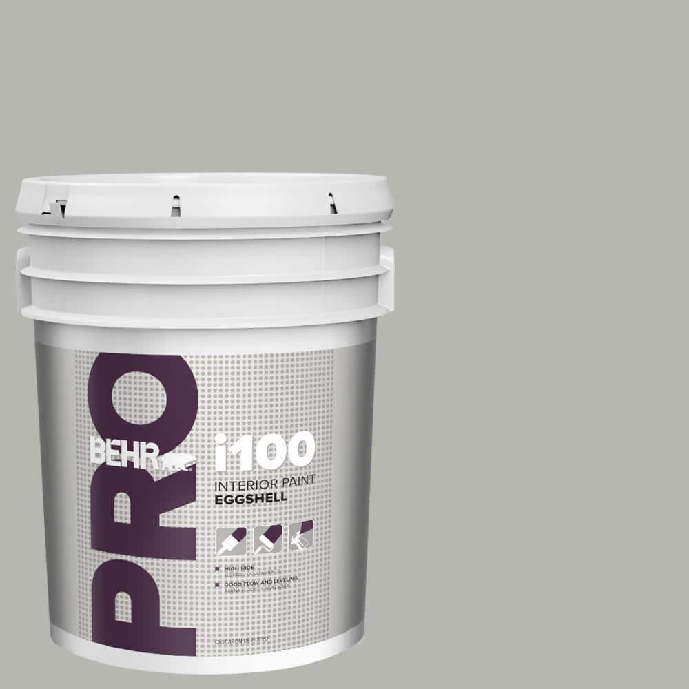 BEHR PRO 5 gal. #HDC-MD-26 Sonic Silver Eggshell Interior Paint