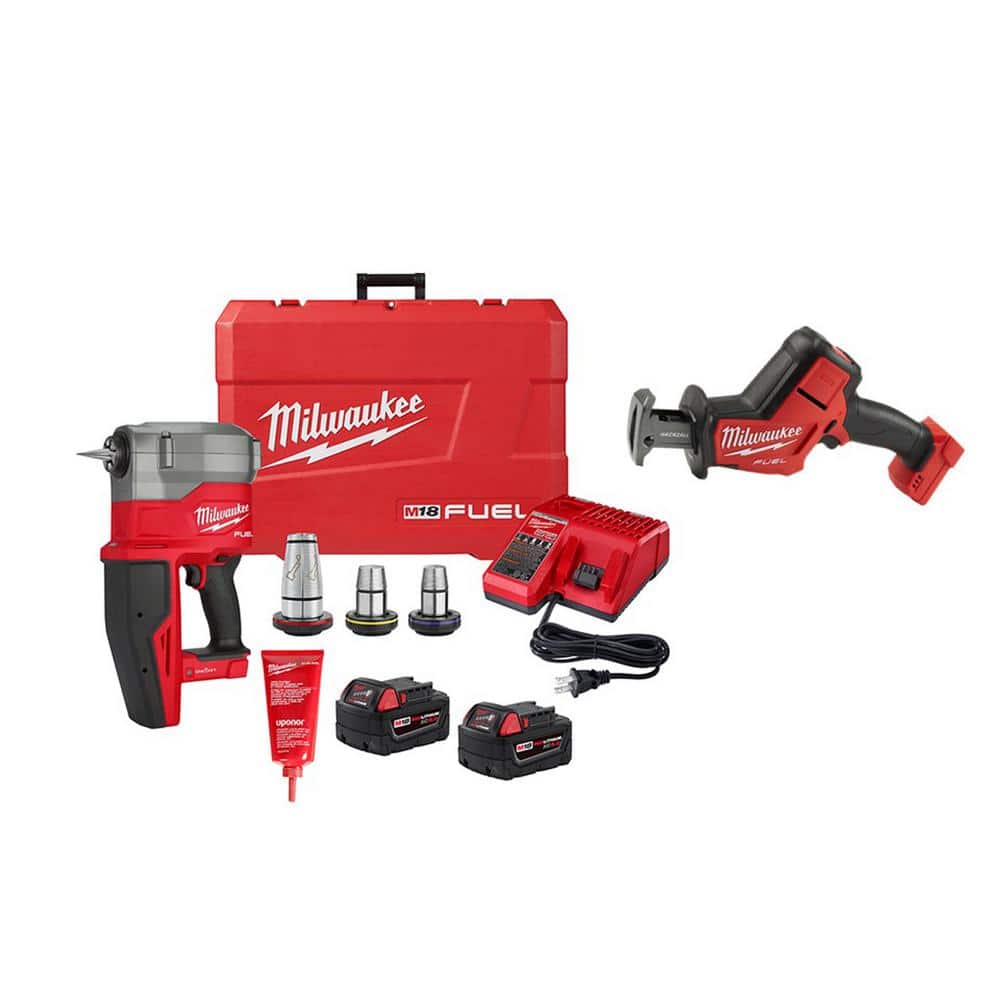 Milwaukee M18 Fuel 18-Volt Lithium-Ion Brushless Cordless 1/2 in. - 2 in. Expansion Tool Kit with M18 Fuel Hackzall Saw (2-Tool)