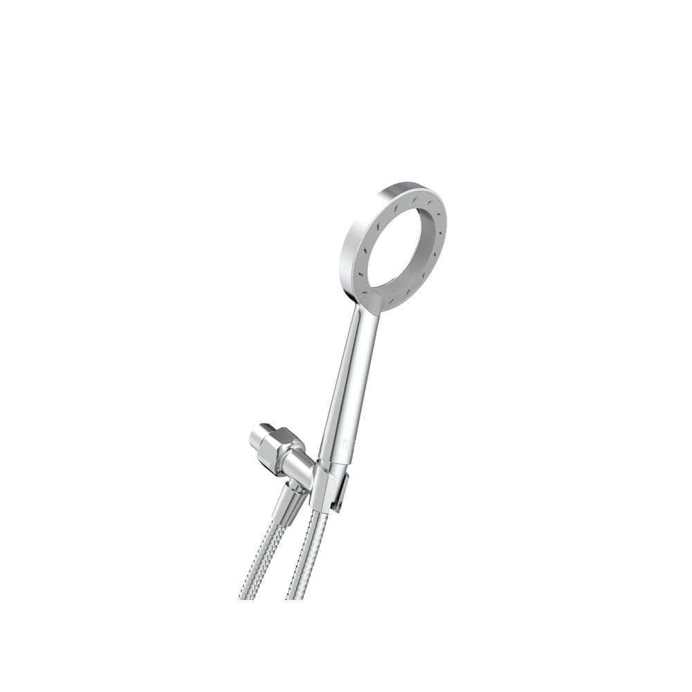 Glacier Bay 1-Spray Patterns with 1.8 GPM 4.5 in. Wall Mount Handheld Shower Head with Blade Spray Equiforce Technology in Chrome