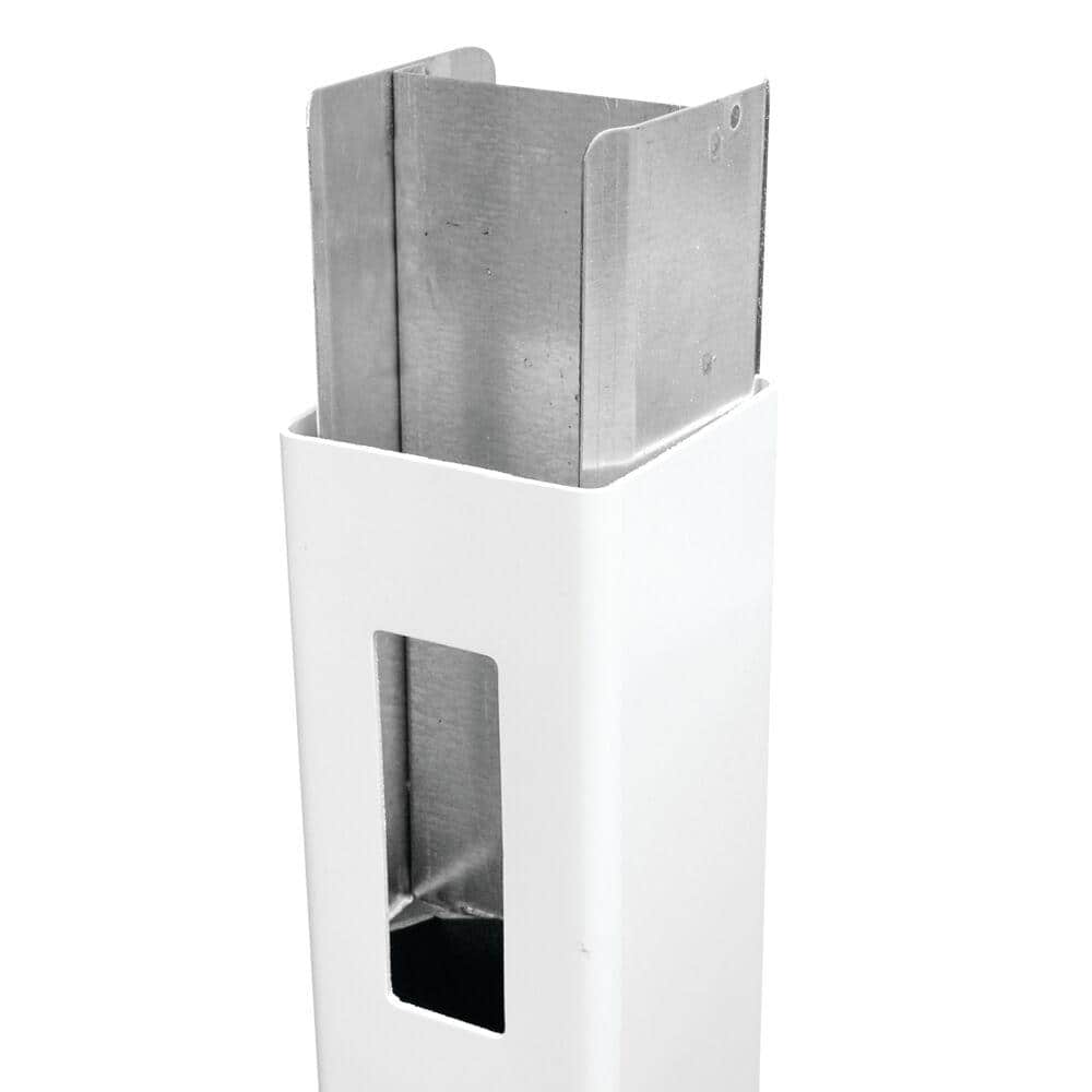 Barrette Outdoor Living Louvered 5 in. x 5 in. x 100 in. Metal Gate Post Insert (2)