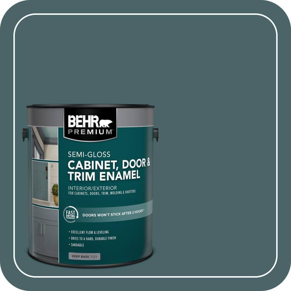 BEHR PREMIUM 1 gal. #MQ6-02 Walk Me Home Semi-Gloss Enamel Interior/Exterior Cabinet, Door & Trim Paint (1)