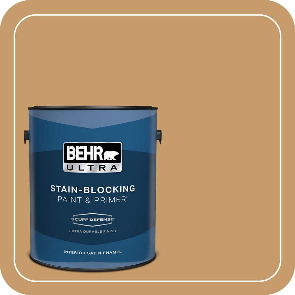 BEHR ULTRA 1 gal. #S290-5 Amber Autumn Extra Durable Satin Enamel Interior Paint & Primer