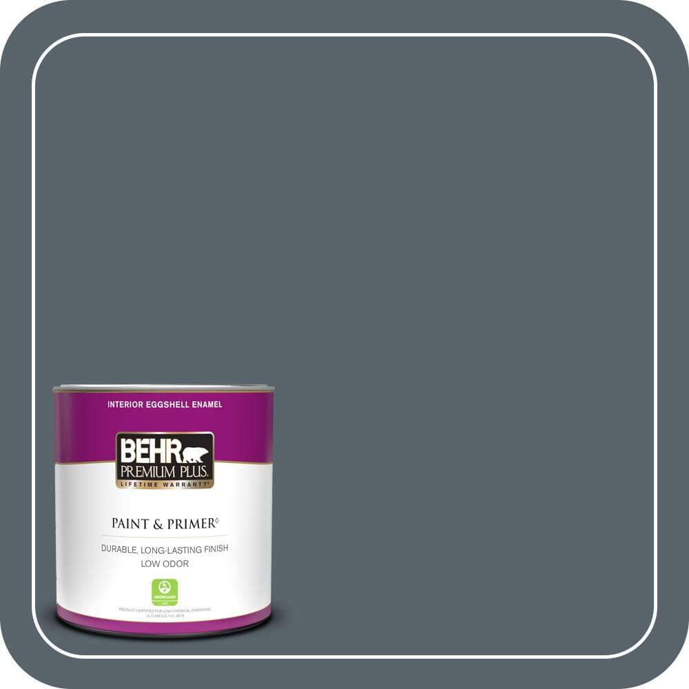 BEHR PREMIUM PLUS 1 qt. #N490-6 Calligraphy Eggshell Enamel Low Odor Interior Paint & Primer (1)