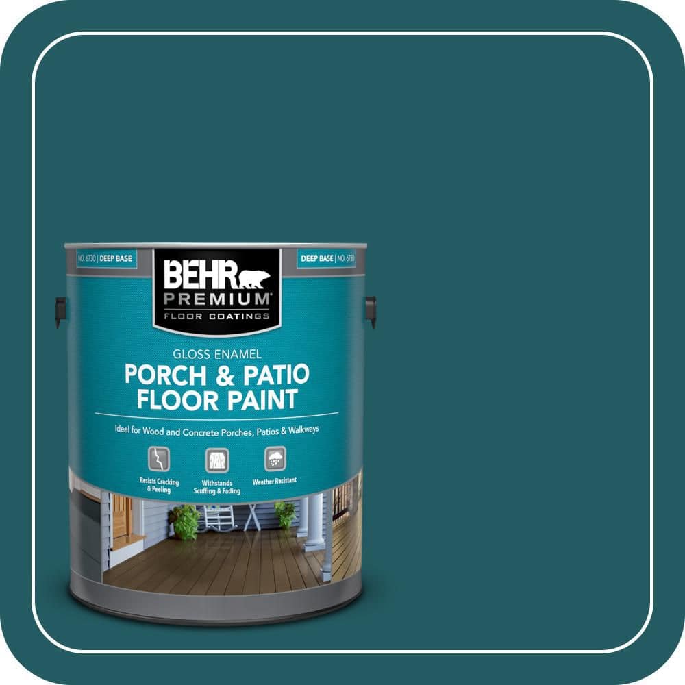 BEHR PREMIUM 1 gal. #S450-7A Out To Sea Gloss Enamel Interior/Exterior Porch and Patio Floor Paint
