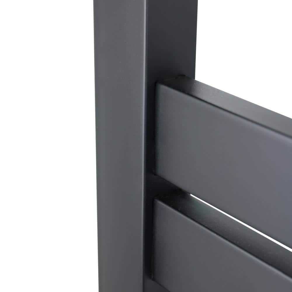 WarmlyYours 10-Bar Grande Towel Warmer, Hardwired, Black Stainless Steel (2)