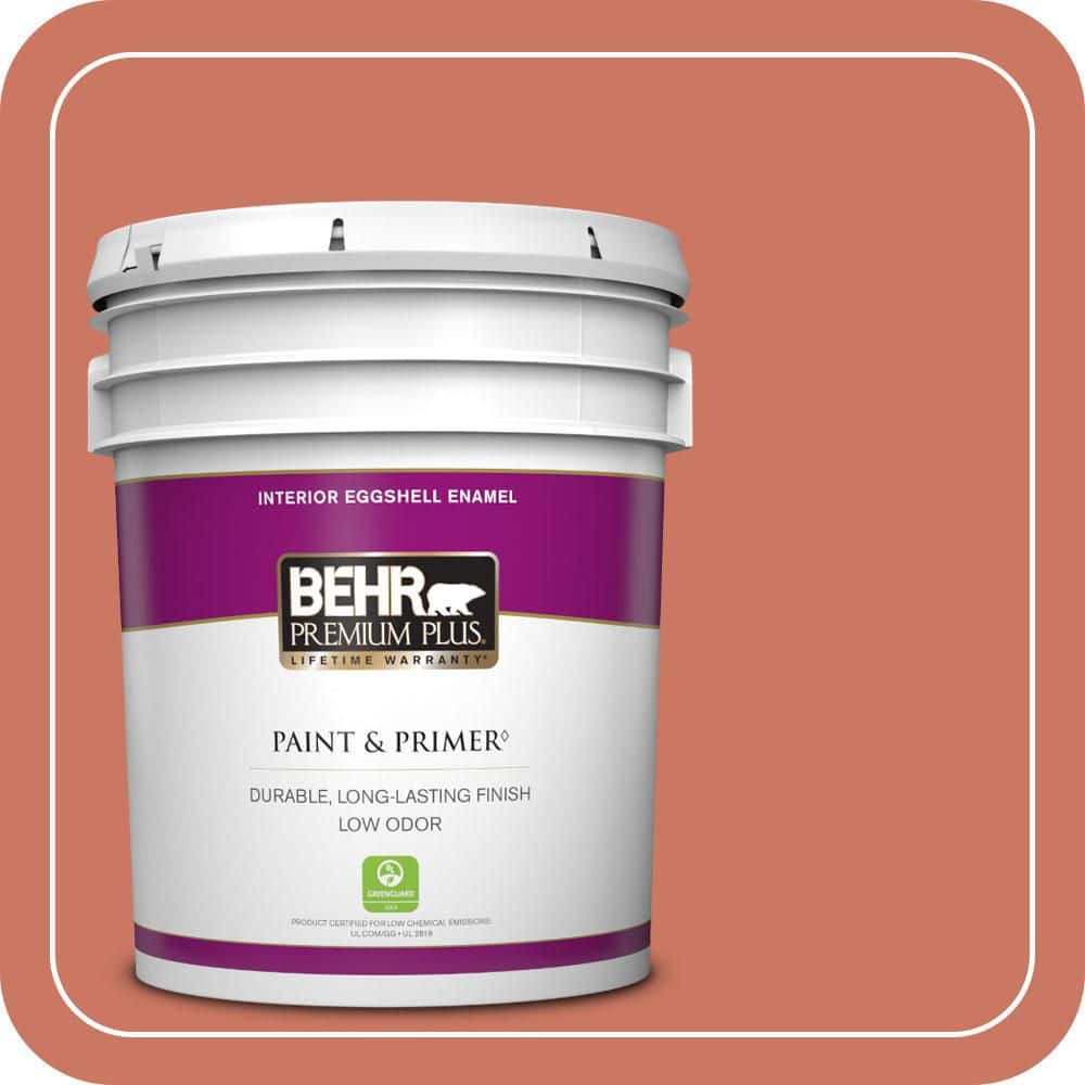 BEHR PREMIUM PLUS 5 gal. #MQ4-33 Aloe Blossom Eggshell Enamel Low Odor Interior Paint & Primer