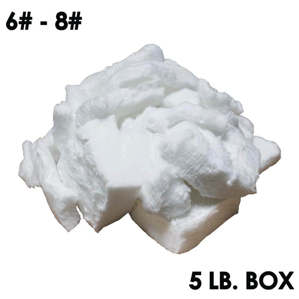 UniTherm Ceramic Bulk Fiber (6-8# Densities 2300°F) 12 in. L x 12 in. W x 12 in. H, 5 Box for Chimney and Furnace Insulation