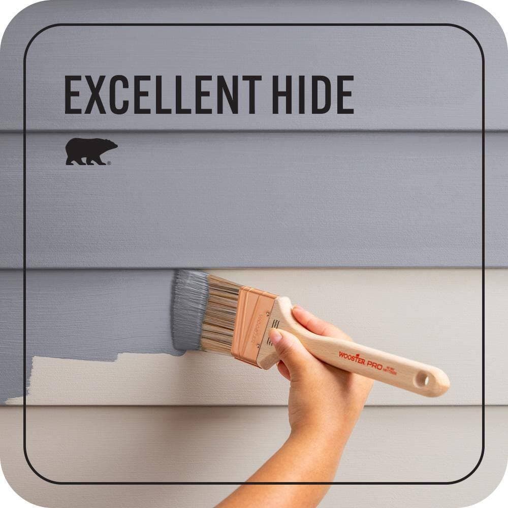 BEHR PREMIUM PLUS 1 gal. #N540-4 Silhouette Flat Exterior Paint & Primer (4)