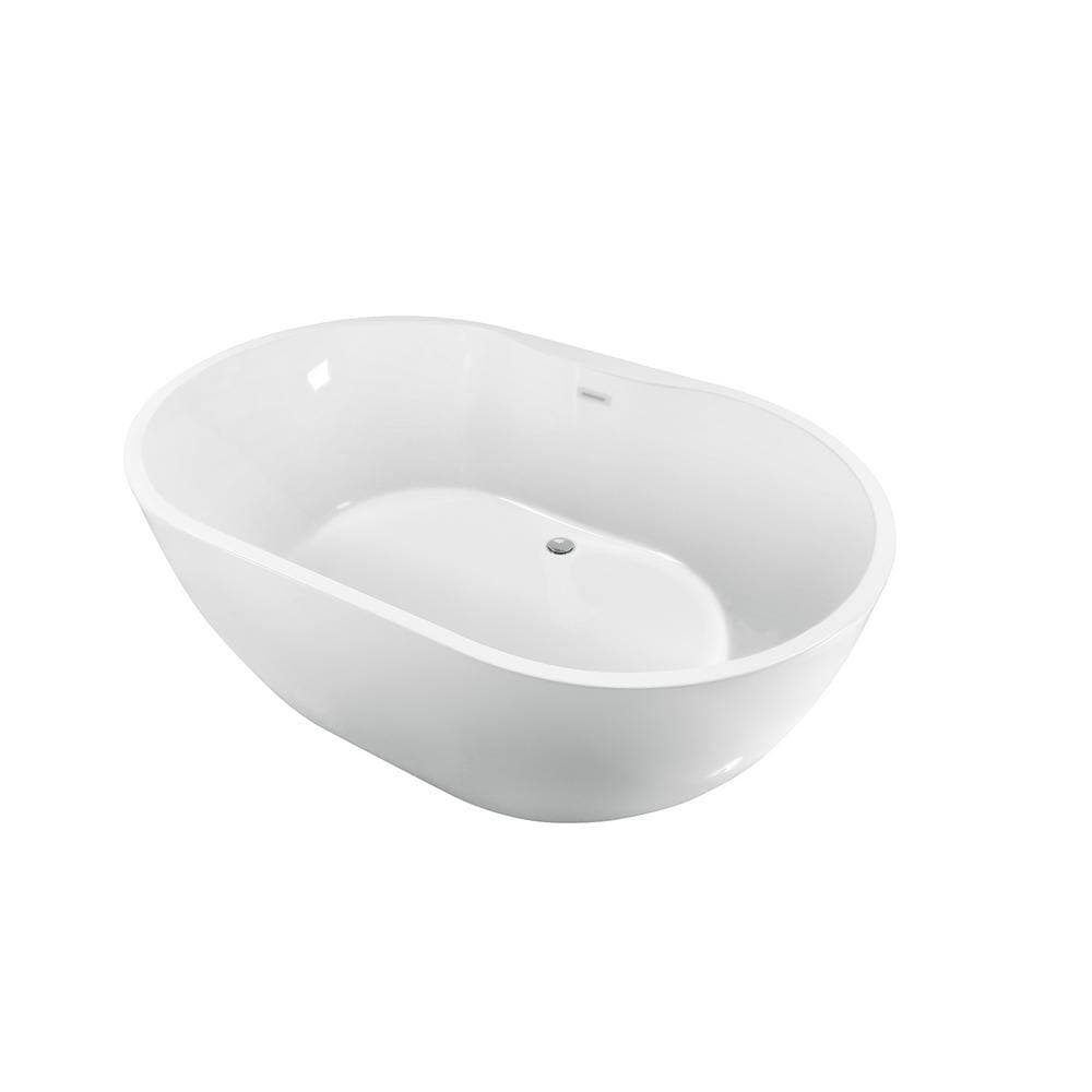 Barclay Products Piper 71 in. Acrylic Flatbottom Non-Whirlpool Bathtub White with No Holes and Integral Drain (2)