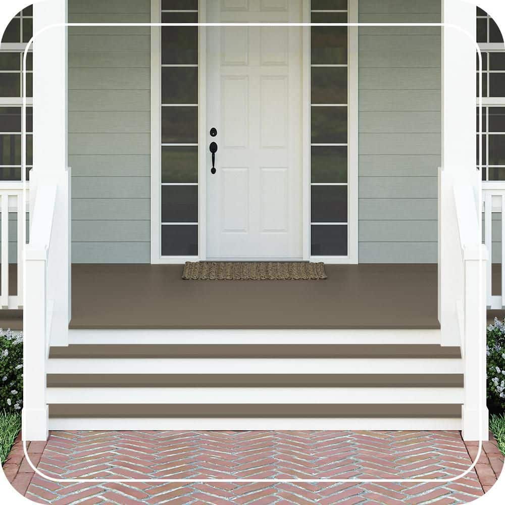 BEHR PREMIUM 1 gal. #N320-6A Ash Brown Textured Low-Lustre Enamel Interior/Exterior Porch and Patio Anti-Slip Floor Paint (3)