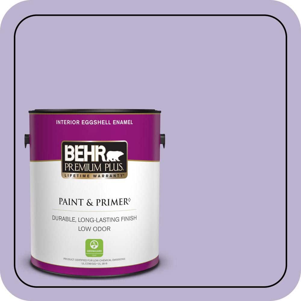 BEHR PREMIUM PLUS 1 gal. #M560-3 Grape Hyacinth Eggshell Enamel Low Odor Interior Paint & Primer
