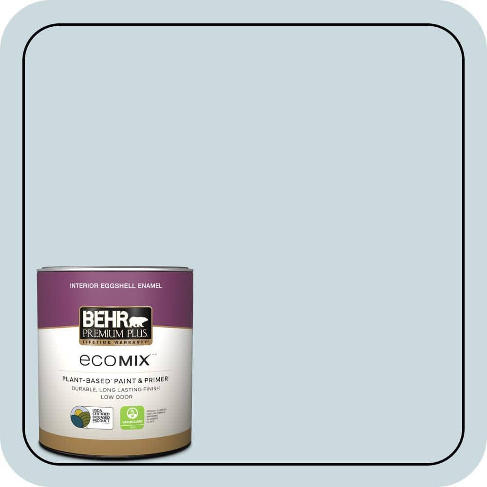 BEHR PREMIUM PLUS #MQ3-53 Sky Light View Flat EcoMix Plant-Based & Primer (1)