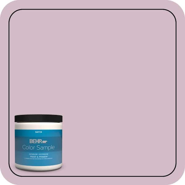 BEHR PREMIUM PLUS 8 oz. #T12-16 Queens Tart Satin Enamel Interior/Exterior Paint & Primer Color Sample (2)