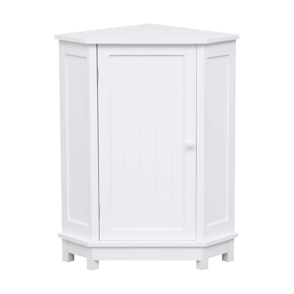 COWLOWN 24.8 in. W x 14.3 in. D x 31.4 in. H White Linen Cabinet with Adjustable Shelf, MDF Board (1)