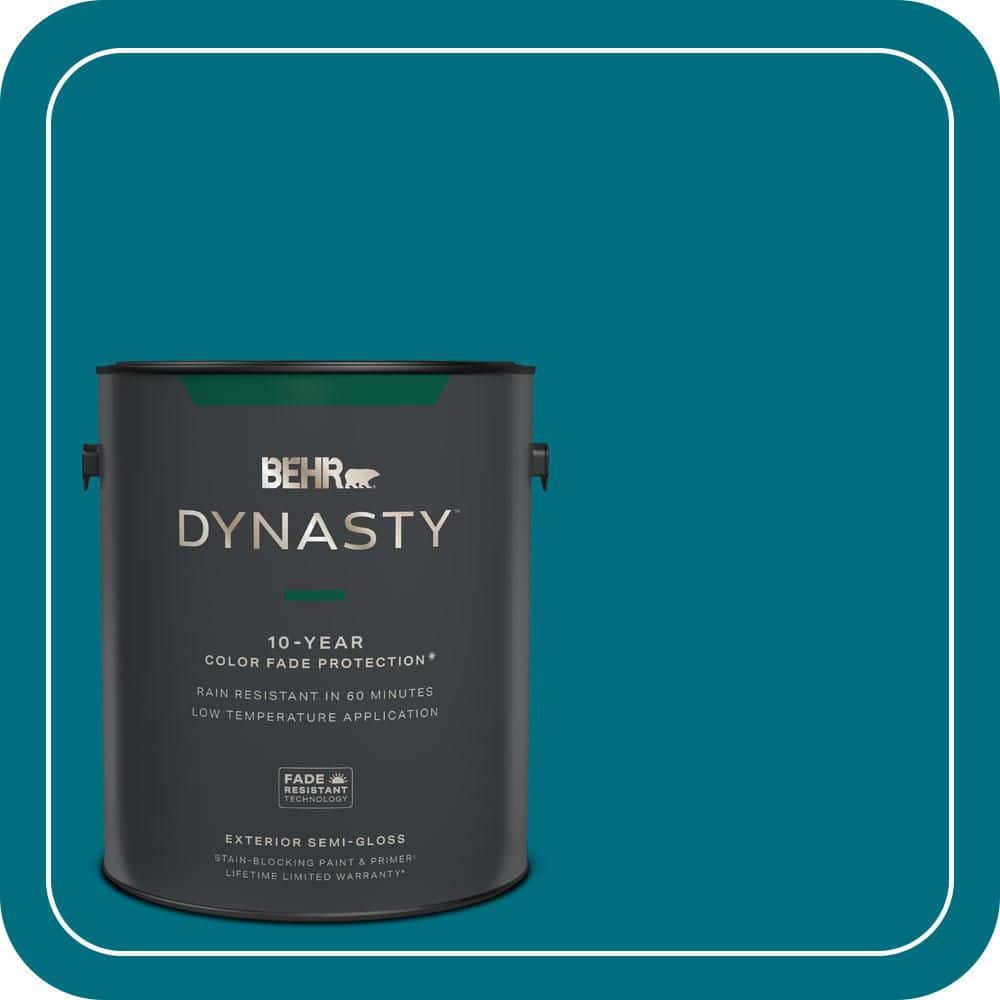BEHR DYNASTY 1 gal. #MQ4-54 Coastal Jetty Semi-Gloss Exterior Stain-Blocking Paint & Primer