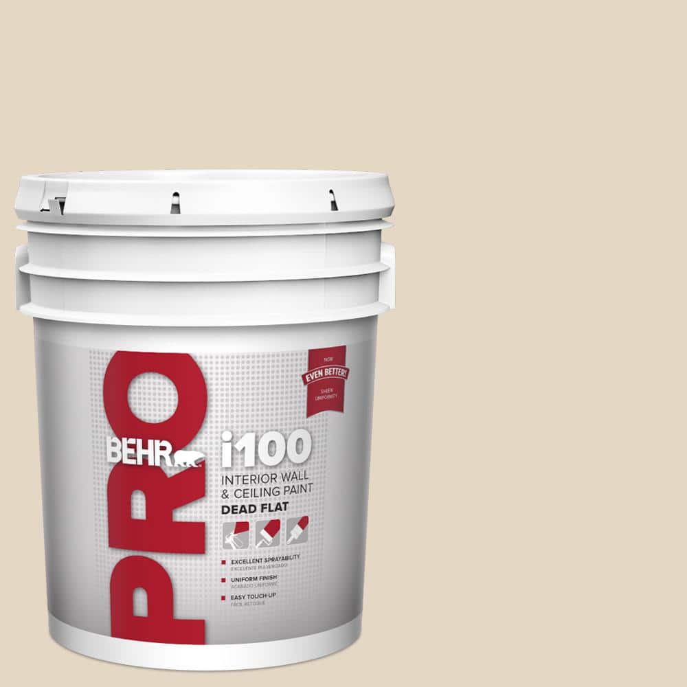 BEHR PRO 5 gal. #N270-1 High Style Beige Dead Flat Interior Paint