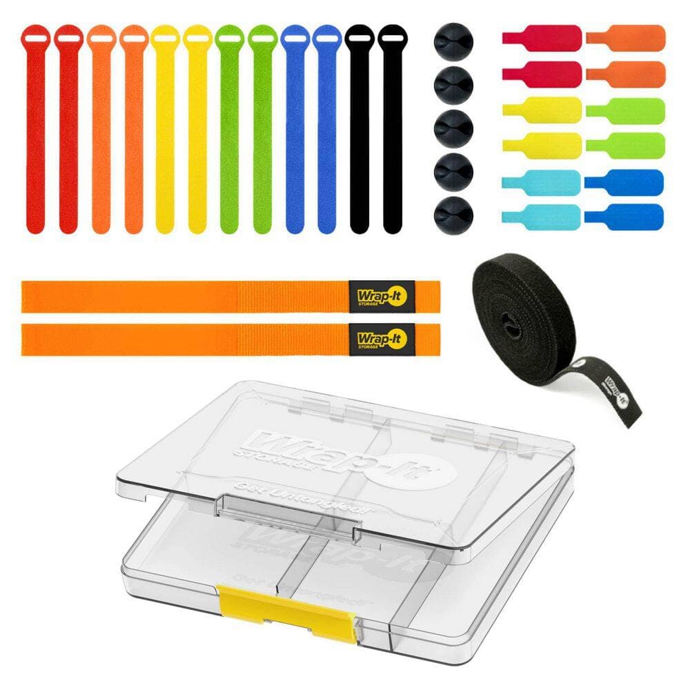 Wrap-It Storage Cord Control Kit - 32 Pack Multi-Color (2)