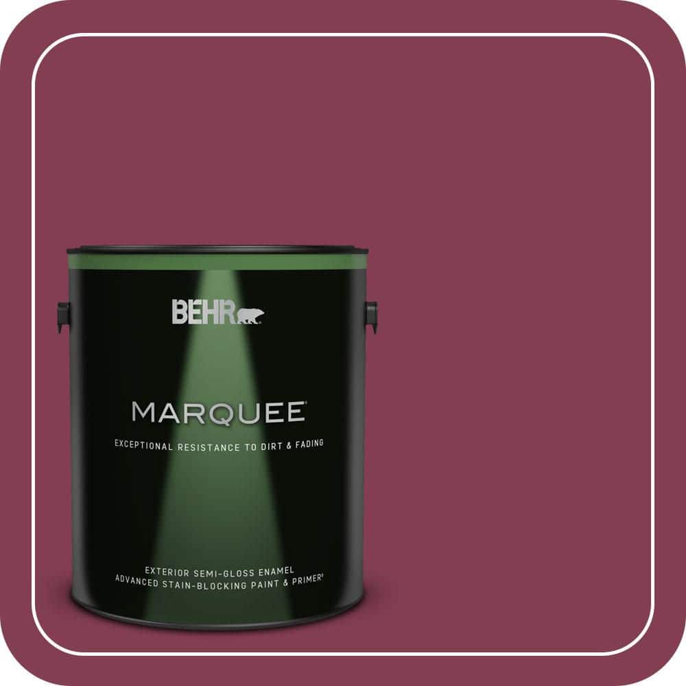 BEHR MARQUEE 1 gal. #S-H-100 Exotic Flowers Semi-Gloss Enamel Exterior Paint & Primer
