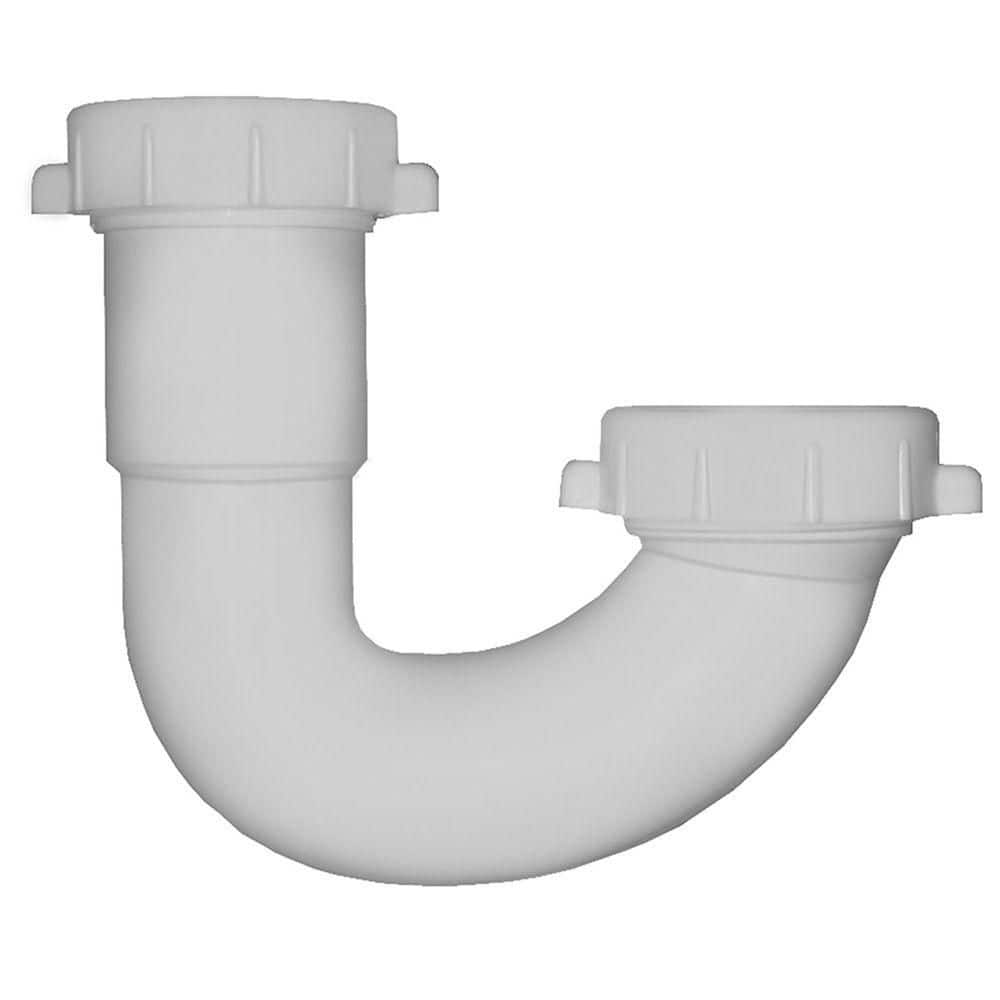 JONES STEPHENS 1-1/2 in. in. x 1-1/2 in. in. White Plastic P-Trap
