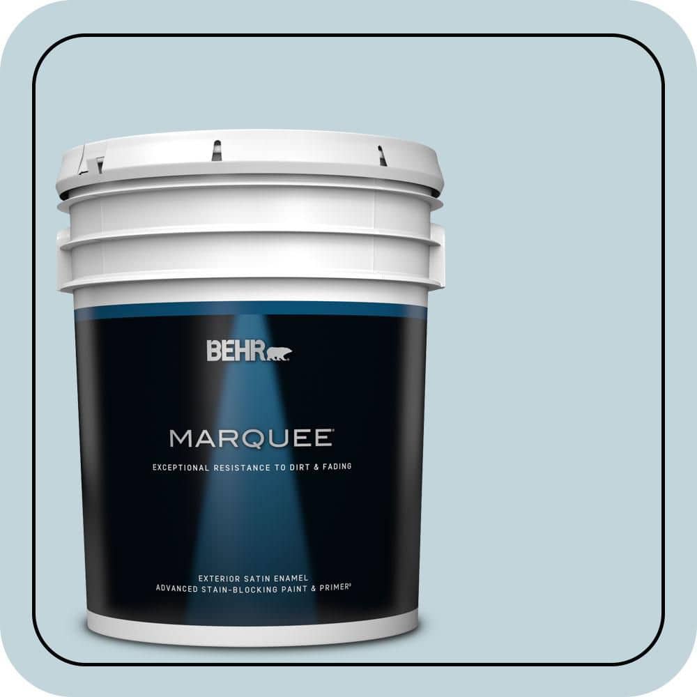 BEHR MARQUEE 5 gal. #S470-1 Cloudy Sky Satin Enamel Exterior Paint & Primer