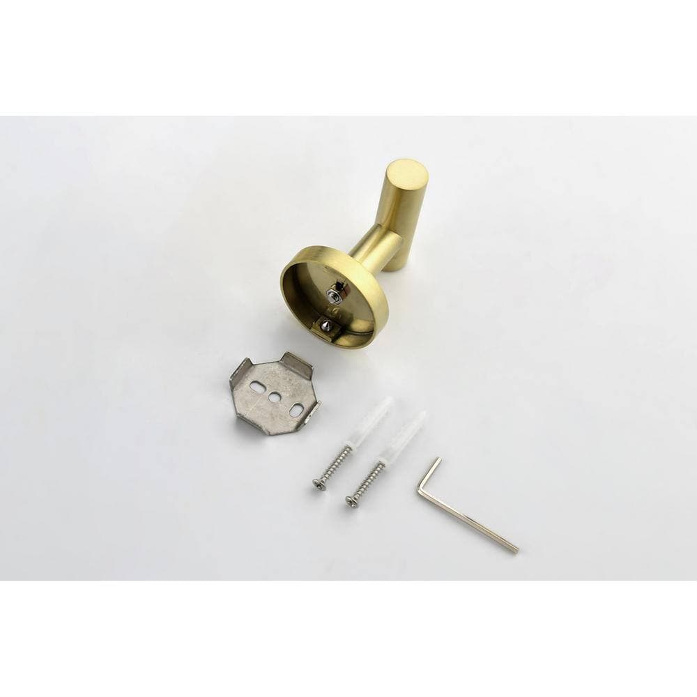Tenleaf 3-Piece Stainless Steel Bath Hardware Set with Towel Ring, Robe Hook, Toilet Paper Holder (4)