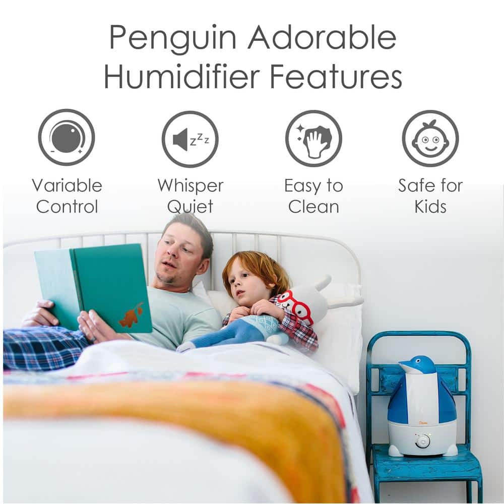 Crane 1 Gal. Adorable Ultrasonic Cool Mist Humidifier for Medium to Large Rooms up to 500 sq. ft. - Penguin (2)