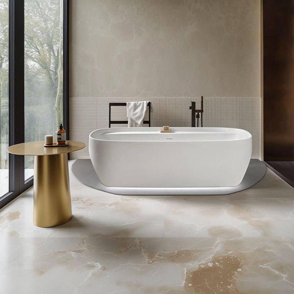 Xspracer Moray 67 in. x 32 in Acrylic Flatbottom Freestanding Soaking Non-Whirlpool Bathtub with Pop-up Drain in Glossy White (3)
