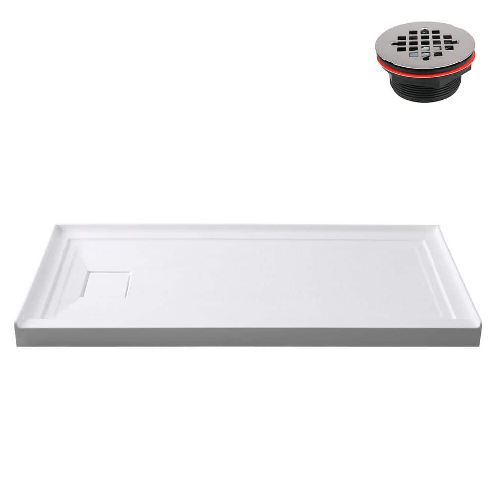 Streamline GB-617-472 72 in. 36 in. Alcove Acrylic Shower Pan Base with Drain, Drain Included (4)