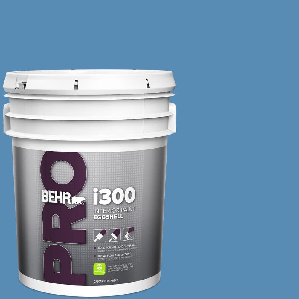 BEHR PRO 5 gal. #M520-5 Alpha Blue Eggshell Interior Paint