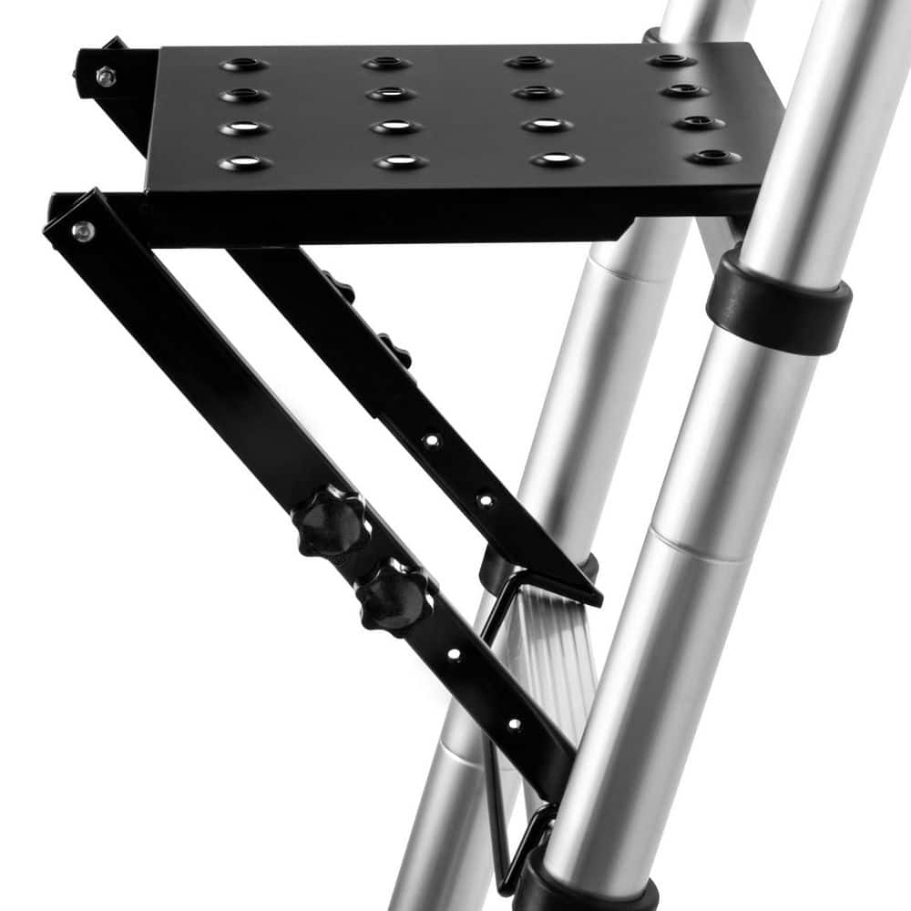 Helhom 3-Level Ladder Step and Work Platform, 400 lb. Extreme Heavy Duty Standing Scaffold, Extension Ladder Workstation (1)