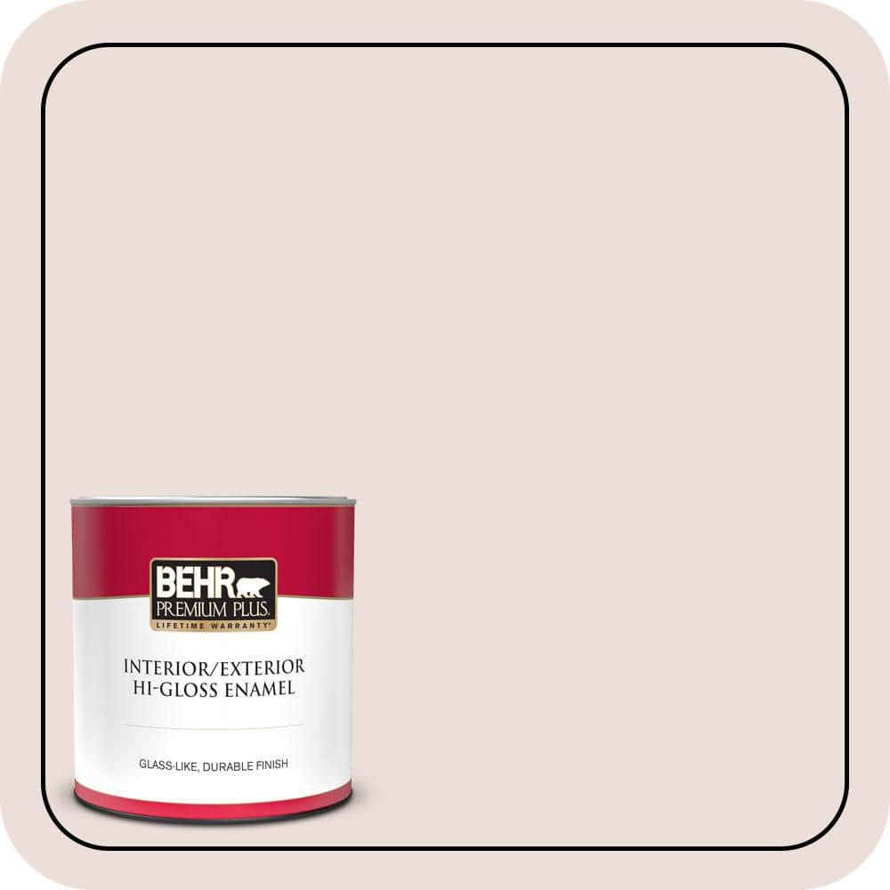BEHR PREMIUM PLUS 1 qt. #N160-1 Cameo Stone Hi-Gloss Enamel Interior/Exterior Paint & Primer