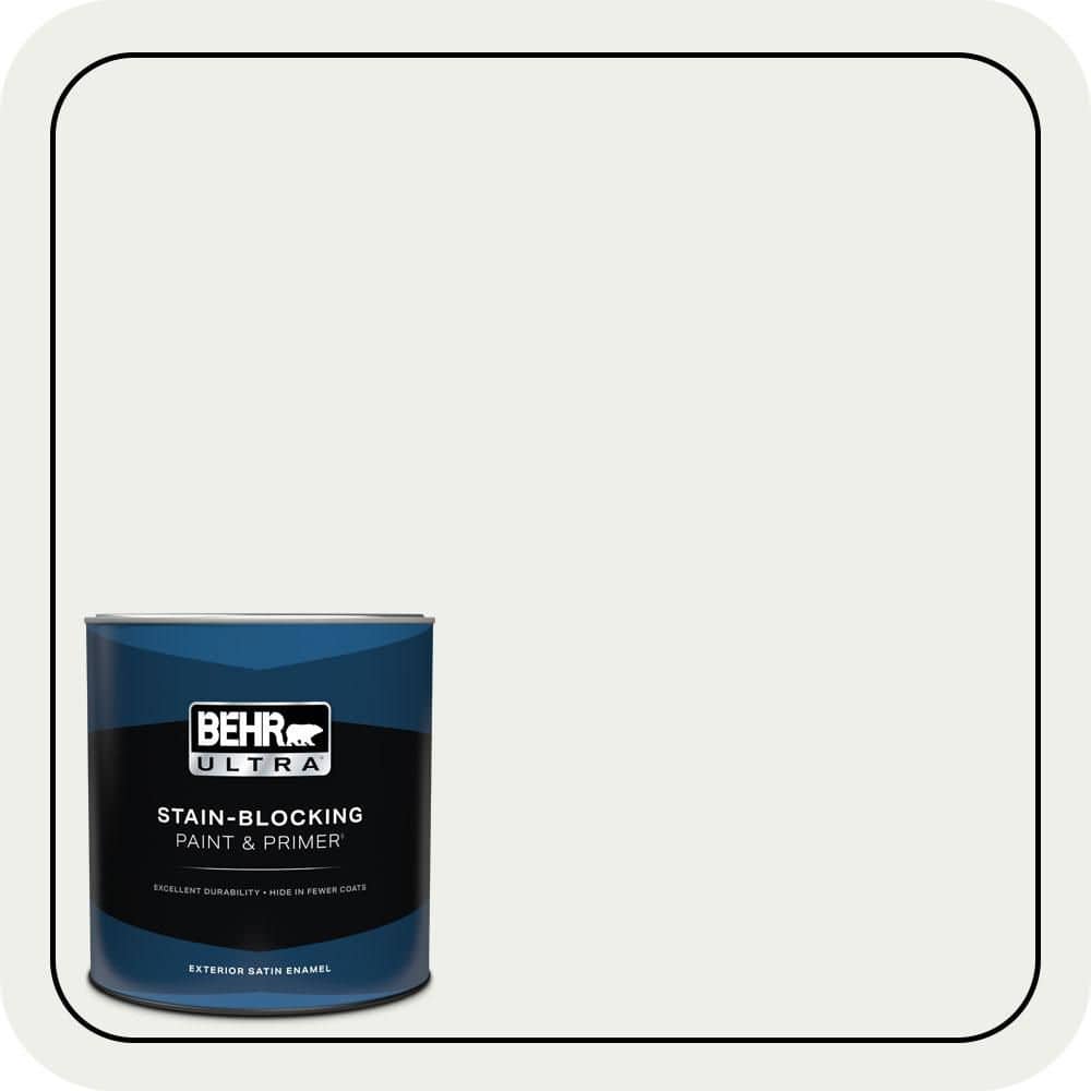 BEHR ULTRA 1 qt. Designer Collection #DC-004 Winter White Satin Enamel Exterior Paint & Primer