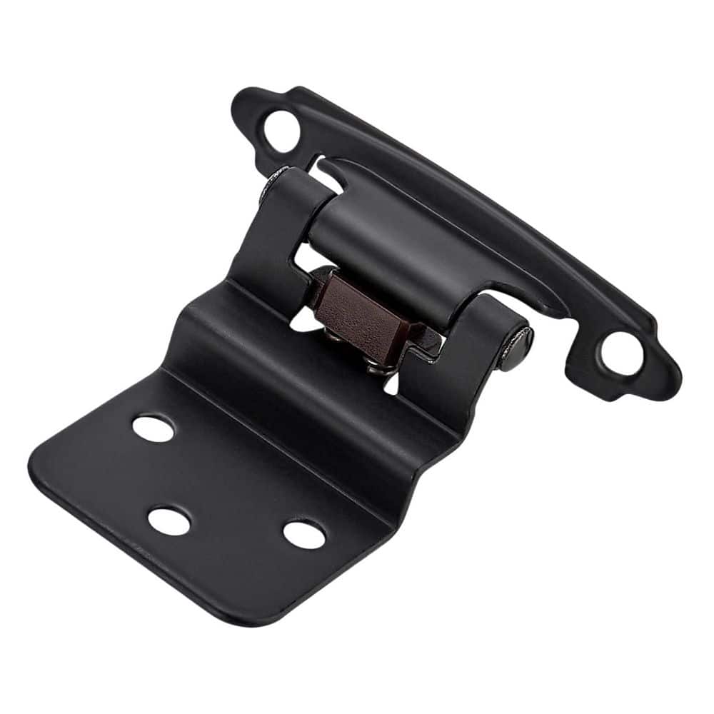 Numhew 60 Pack Matte Black 3/8 in. Inset Cabinet Hinge, Self Closing Hinges for Kitchen Bathroom Furniture Cabinets and Doors (1)