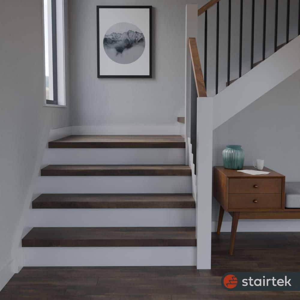 Stairtek Retread 48-in x 11.5-in x 0.375-in Cocoa Walters Oak Laminate No return Square edge Stair Tread (2)