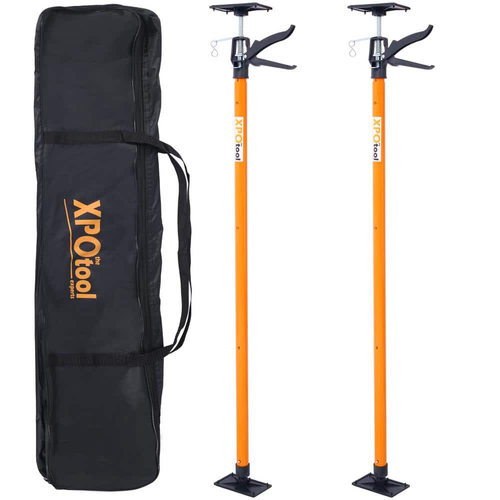Tidoin 2-Pack Orange Steel Adjustable Support Pole Hand Support System Extends from 45 in. to 114 in. (1)