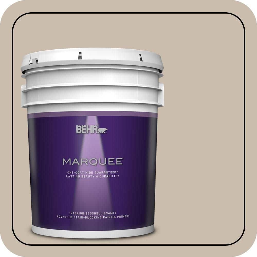 BEHR MARQUEE 5 gal. #PPU5-13 Creamy Mushroom One-Coat Hide Eggshell Enamel Interior Paint & Primer (1)