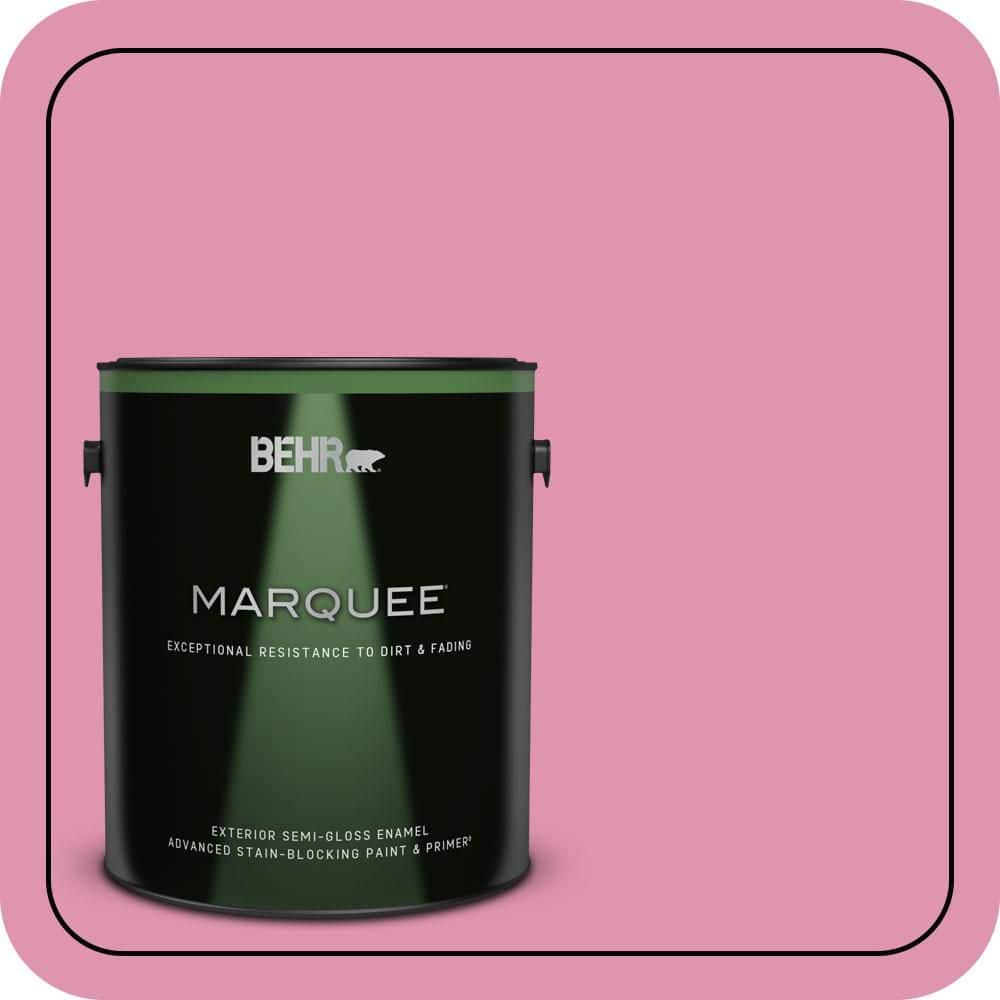 BEHR MARQUEE 1 gal. #P130-4 Its a Girl Semi-Gloss Enamel Exterior Paint & Primer