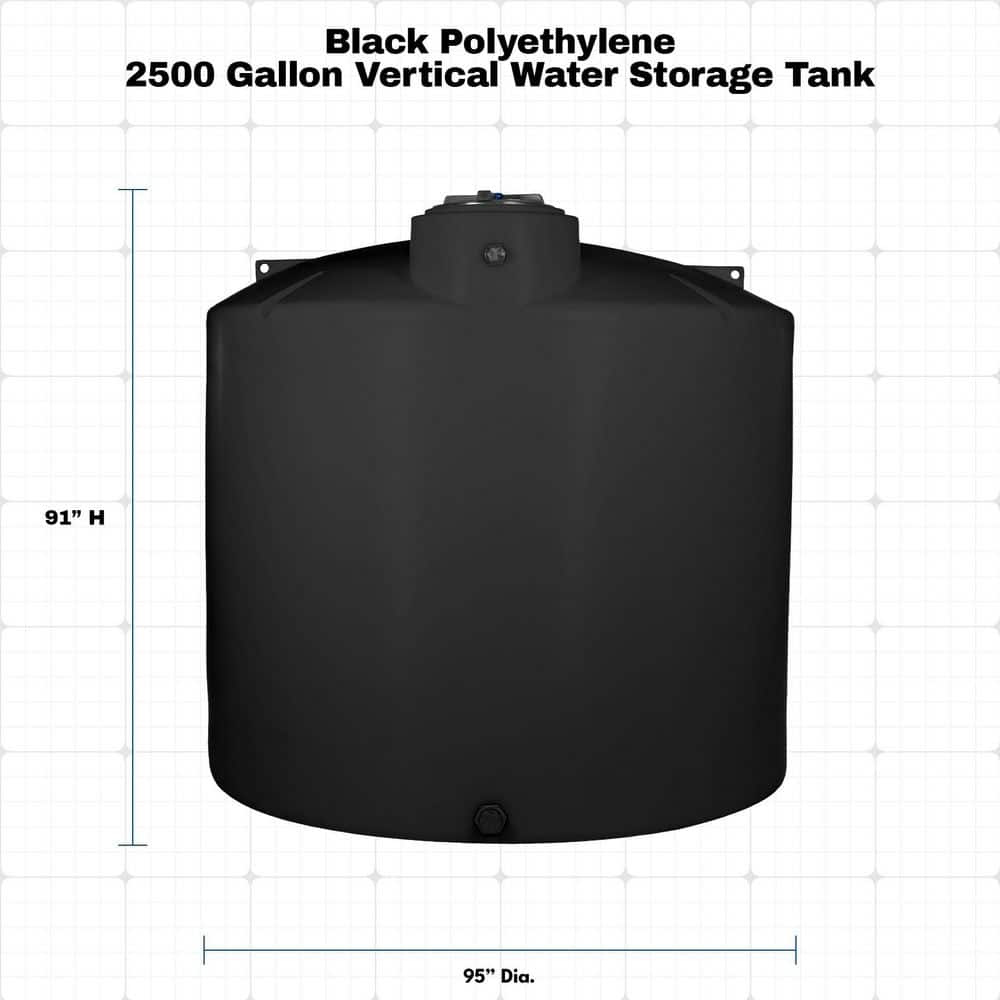 VPC Black Polyethylene Vertical Water Storage Tank (3)