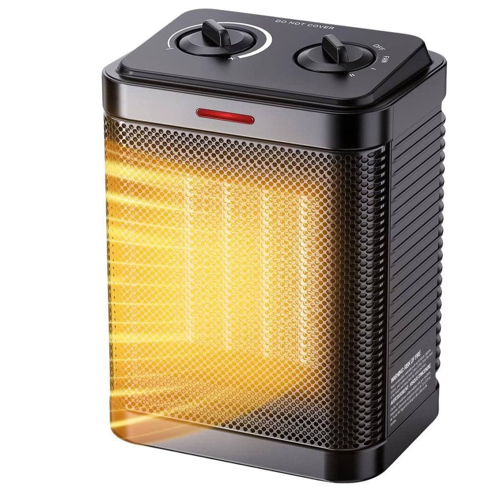 Unbranded 5.87" 1500W Portable Electric Indoor Convection Ceramic Space Heater w/ Thermostat, Overheating and Tip-Over Protection (1)