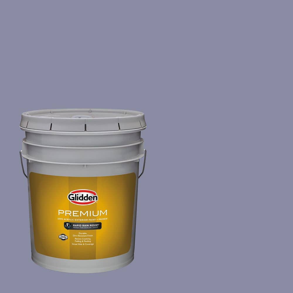 Glidden Premium 5 gal. PPG1169-5 Violet Verbena Semi-Gloss Exterior Latex Paint (1)
