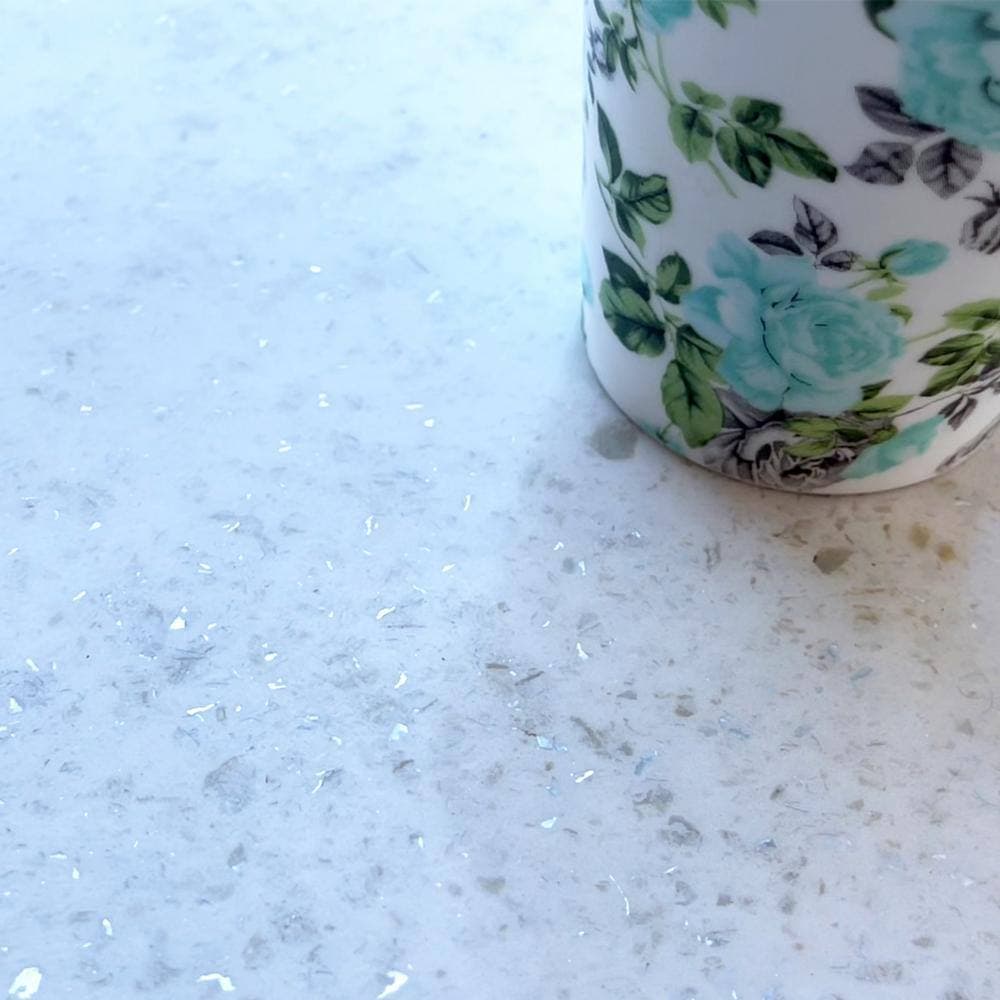 DAICH LuxROCK Solid Surface Granite Countertop Kit 20 sq.ft. Platinum White (2)