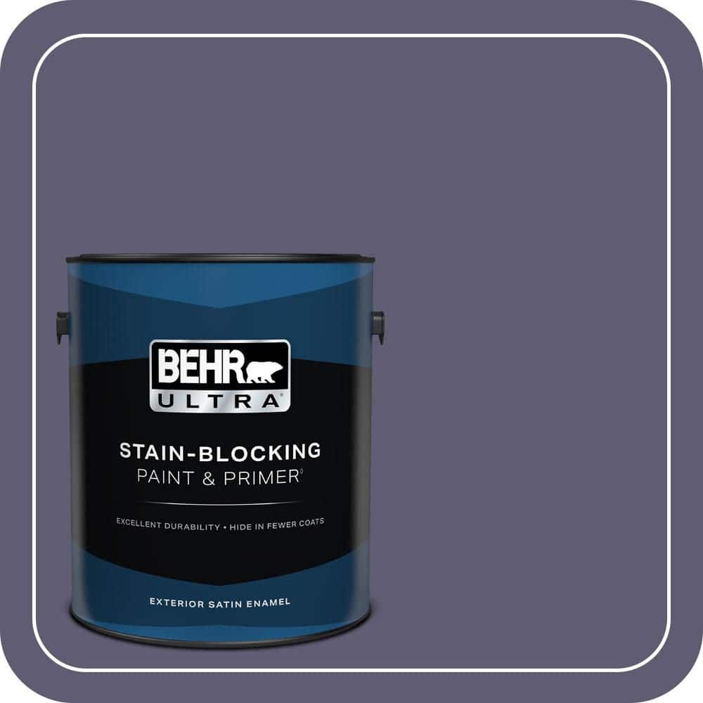 BEHR ULTRA 1 gal. #PMD-90 Luscious Purple Satin Enamel Exterior Paint & Primer