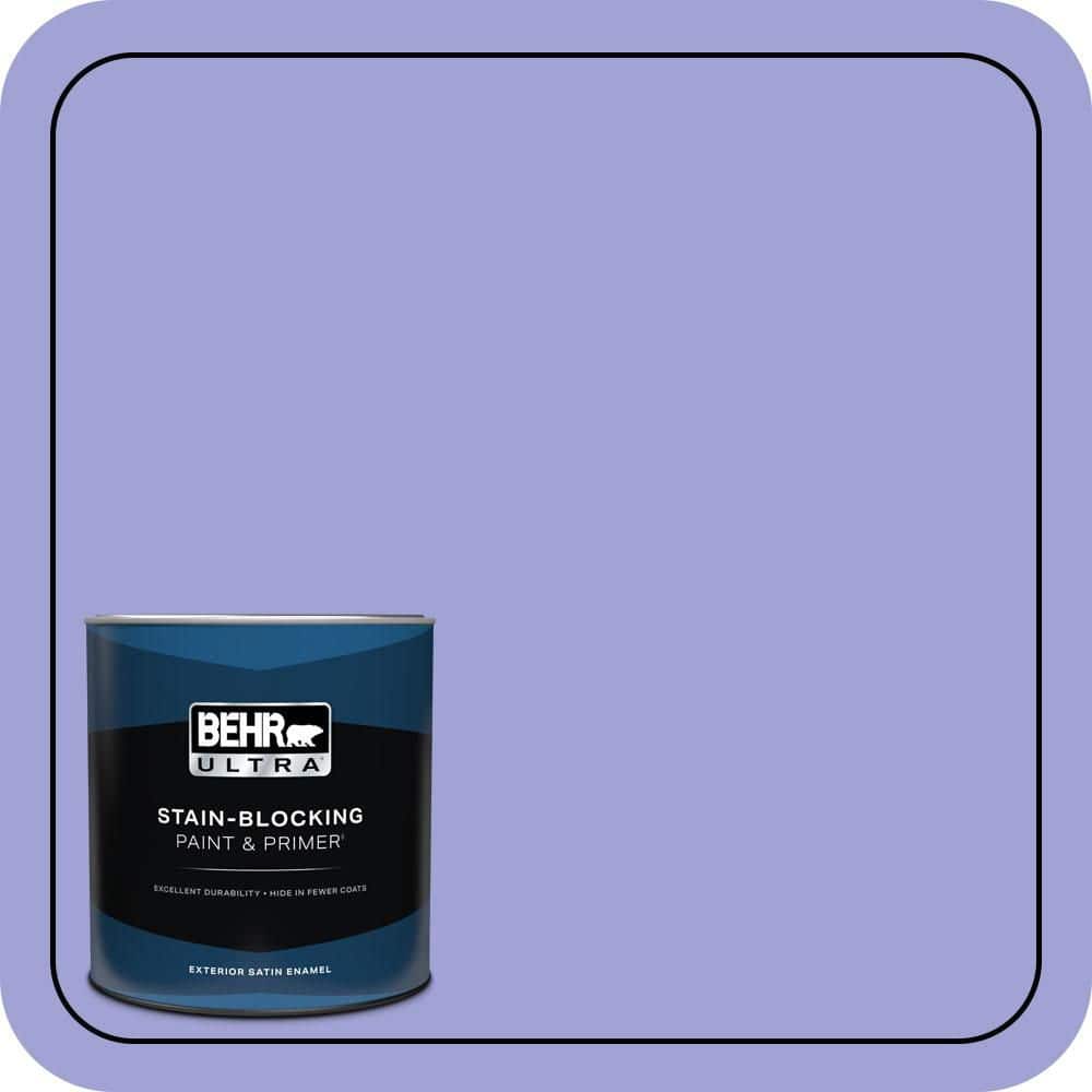 BEHR ULTRA 1 qt. #P550-4 Water Hyacinth Satin Enamel Exterior Paint & Primer