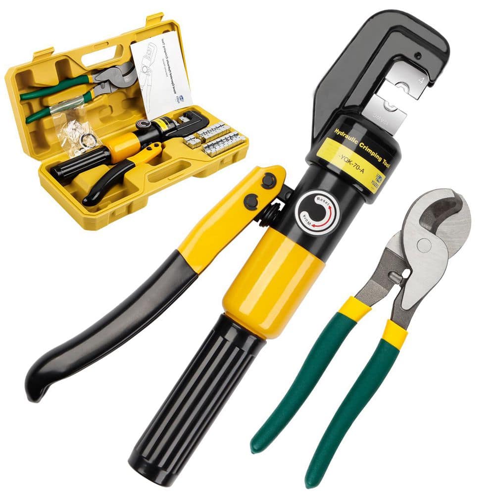 Unbranded Hydraulic Wire Crimping Tool with 9 Dies for Battery Cable Ends Terminals Wire Rope Electrical Lugs Kit (3)