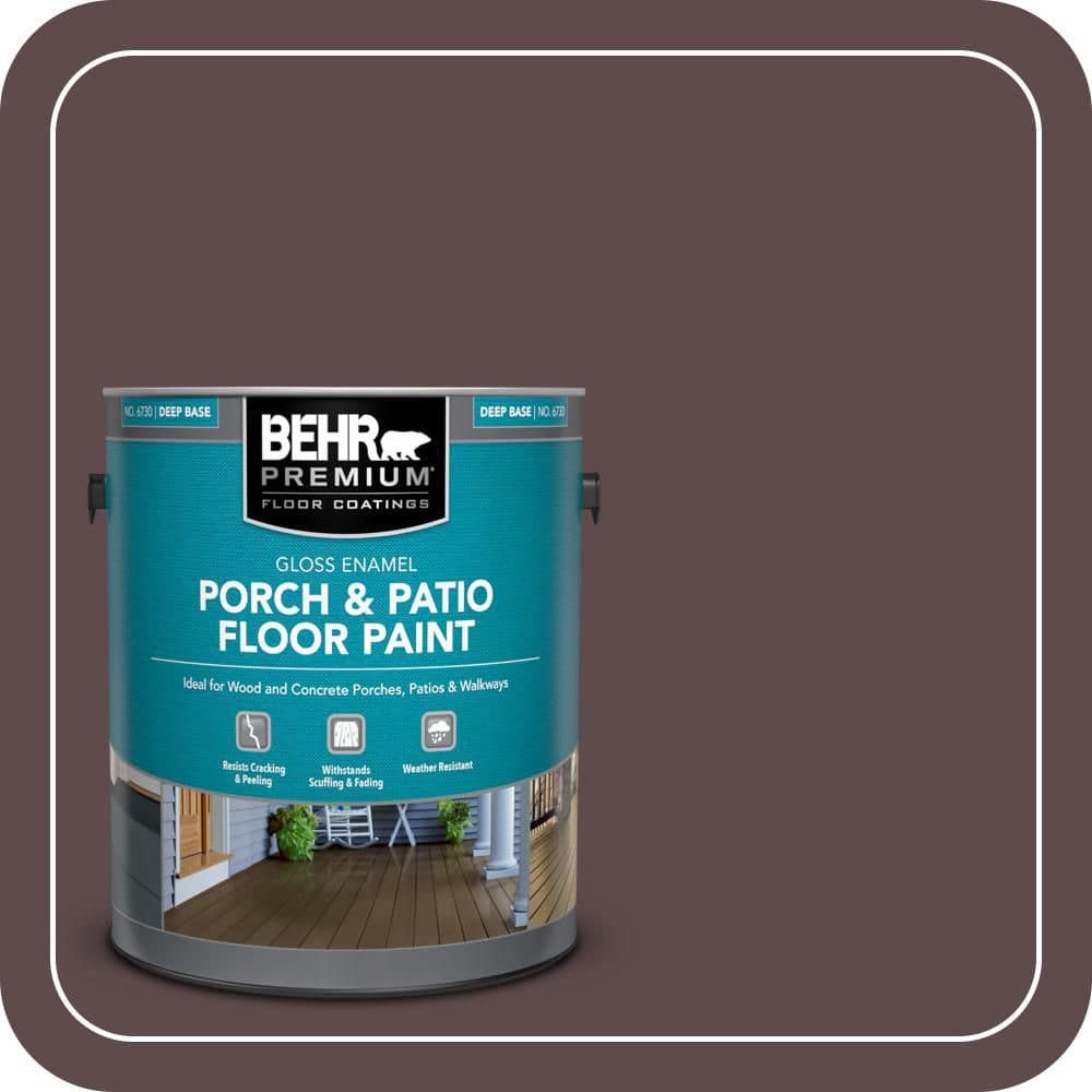BEHR PREMIUM 1 gal. #PFC-05 Cafe Iruna Gloss Enamel Interior/Exterior Porch and Patio Floor Paint