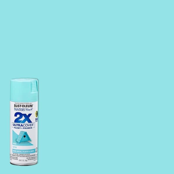 Rust-Oleum Painter's Touch 2X 12 oz. Satin Aqua General Purpose Spray Paint (2)